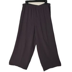 Soft Surroundings Wide Leg Pull On Pants Size M Elastic Waist lagenlook BOHO